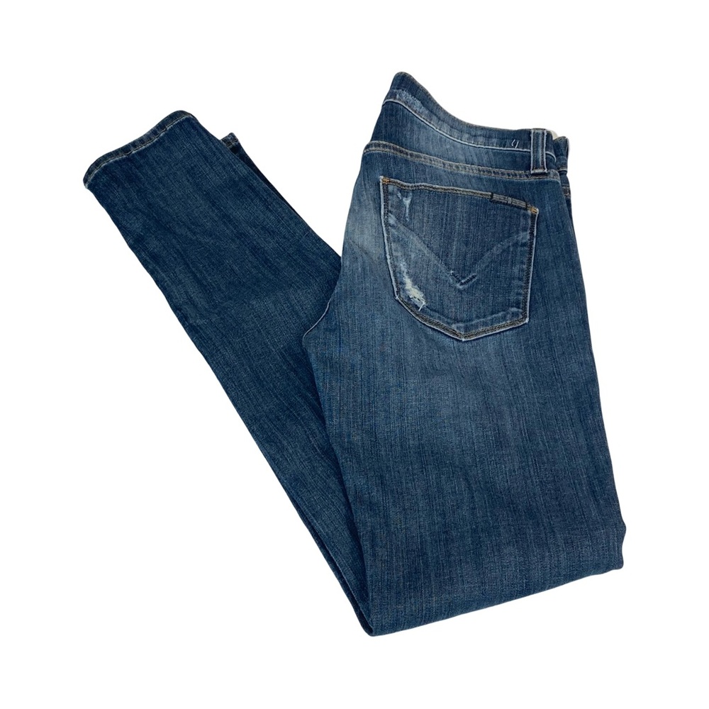 Hudson Womens Nico Super Skinny Midrise Distressed Jeans Size 26 Style #WM407DIF
